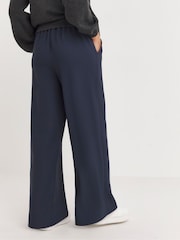 Simply Be Blue Drawcord Wide Leg Trousers - Image 2 of 4