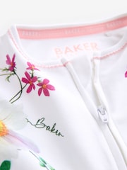 Baker by Ted Baker Frilled Sleepsuit And Hat Set - Image 3 of 8