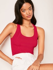 Rot - Lipsy Figurbetontes Stricktop mit Sparrenmuster - Bild 1 von 4