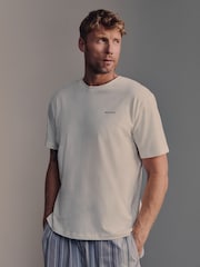 Blå/Cremefarvet/Grå - Belstaff Crew Neck Short Sleeve T-Shirts 3 Pack - Billede 8 af 15