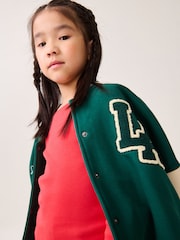 Red 1 Pack Long Sleeve Ribbed Top (3-16yrs) - Image 4 of 7