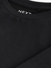 Black Long Sleeve Boxy Cropped T-Shirt (3-16yrs) - Image 5 of 5