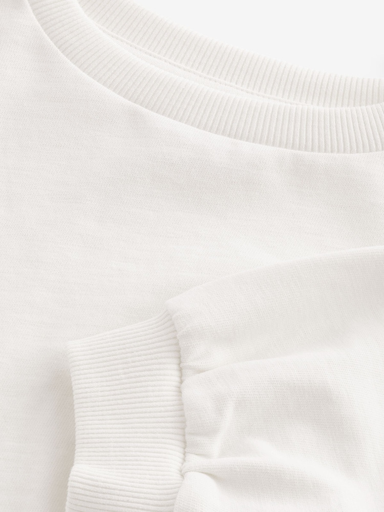 Ecru Print 100% Cotton Boxy Long Sleeve Sweatshirt (3-16yrs) - Image 6 of 6