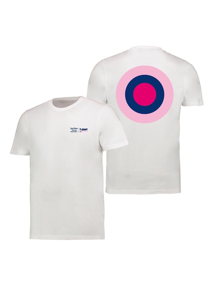 Fanatics White Racing Point F1 Logo 100% Cotton T-Shirt - Image 1 of 3