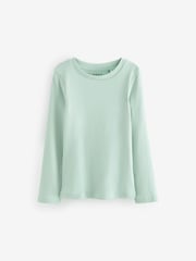 Mint Green Long Sleeve Ribbed Top (3-16yrs) - Image 3 of 5