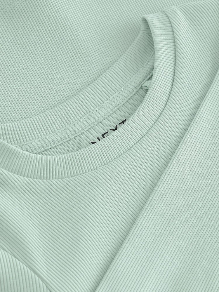 Mint Green Long Sleeve Ribbed Top (3-16yrs) - Image 5 of 5