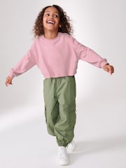 rožnata - Boxy Bubble 100% Cotton Hem zgornji del trenirke; majica za trening (3-16yrs) - Slika 1 iz 7
