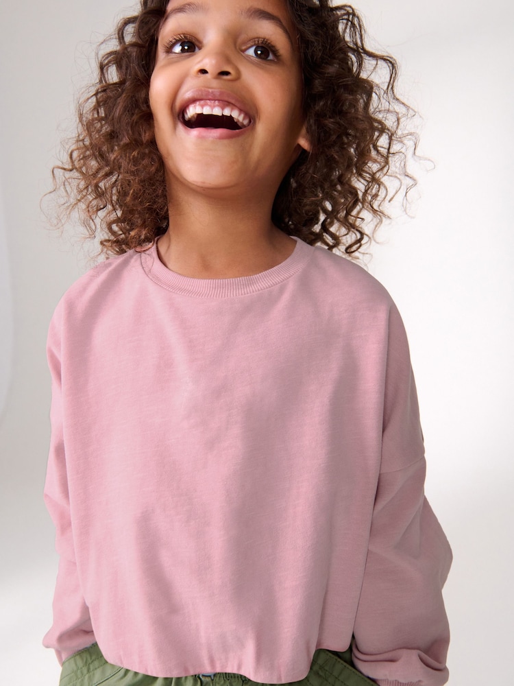 rožnata - Boxy Bubble 100% Cotton Hem zgornji del trenirke; majica za trening (3-16yrs) - Slika 2 iz 7 rožnata - Boxy Bubble 100% Cotton Hem zgornji del trenirke; majica za trening (3-16yrs) - Slika 2 iz 7