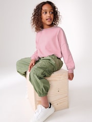 rožnata - Boxy Bubble 100% Cotton Hem zgornji del trenirke; majica za trening (3-16yrs) - Slika 4 iz 7