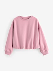 rožnata - Boxy Bubble 100% Cotton Hem zgornji del trenirke; majica za trening (3-16yrs) - Slika 5 iz 7