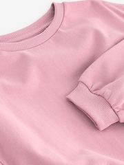 rožnata - Boxy Bubble 100% Cotton Hem zgornji del trenirke; majica za trening (3-16yrs) - Slika 7 iz 7