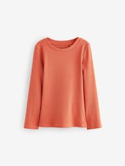Orange 1 Pack Long Sleeve Ribbed Top (3-16yrs) - Image 5 of 7