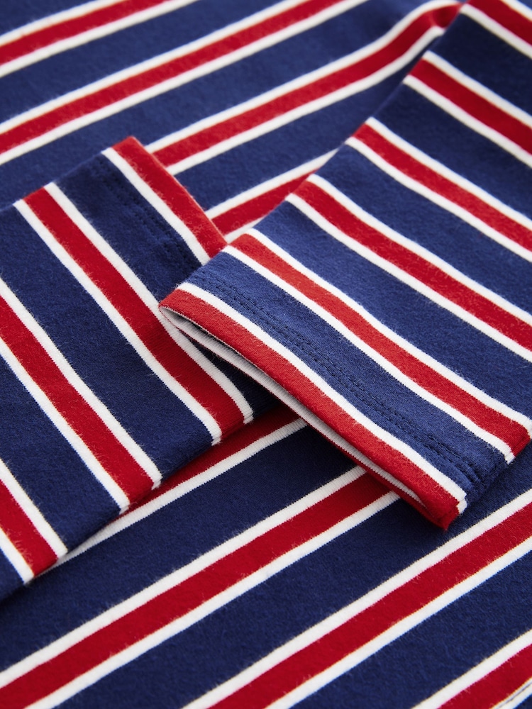 Red/Blue Long Sleeve Boxy Cropped T-Shirt (3-16yrs) - Image 7 of 7