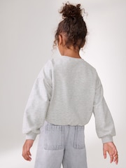 Grey Boxy Bubble 100% Cotton Hem Sweatshirt (3-16yrs) - Image 3 of 7