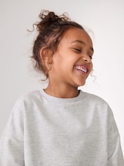 Grey Boxy Bubble 100% Cotton Hem Sweatshirt (3-16yrs) - Image 4 of 7