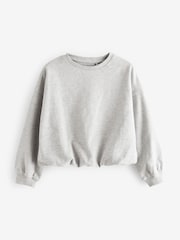 Grey Boxy Bubble 100% Cotton Hem Sweatshirt (3-16yrs) - Image 5 of 7