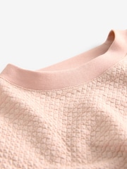 Pink Textured Ruche Hem Long Sleeve T-Shirt (3-16yrs) - Image 5 of 6