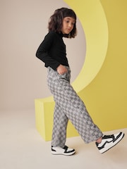 Black Boxy Zip High Neck Rib Top (3-16yrs) - Image 5 of 9