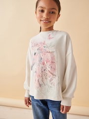 Pink 100% Cotton Sequin Unicorn Long Sleeve T-Shirt (3-16yrs) - Image 1 of 7