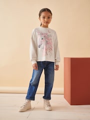 Pink 100% Cotton Sequin Unicorn Long Sleeve T-Shirt (3-16yrs) - Image 2 of 7