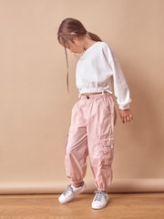 White Textured Ruche Hem Long Sleeve T-Shirt (3-16yrs) - Image 2 of 7