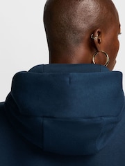Nike Navy Oversized Sportswear Phoenix Fleece Mini Swoosh Pullover Hoodie - Image 6 of 9