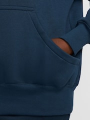 Nike Navy Oversized Sportswear Phoenix Fleece Mini Swoosh Pullover Hoodie - Image 7 of 9