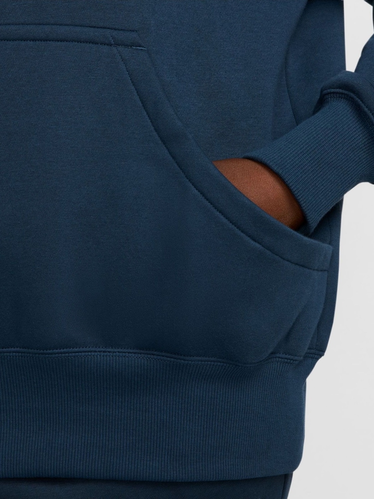 Nike Navy Oversized Sportswear Phoenix Fleece Mini Swoosh Pullover Hoodie - Image 7 of 9