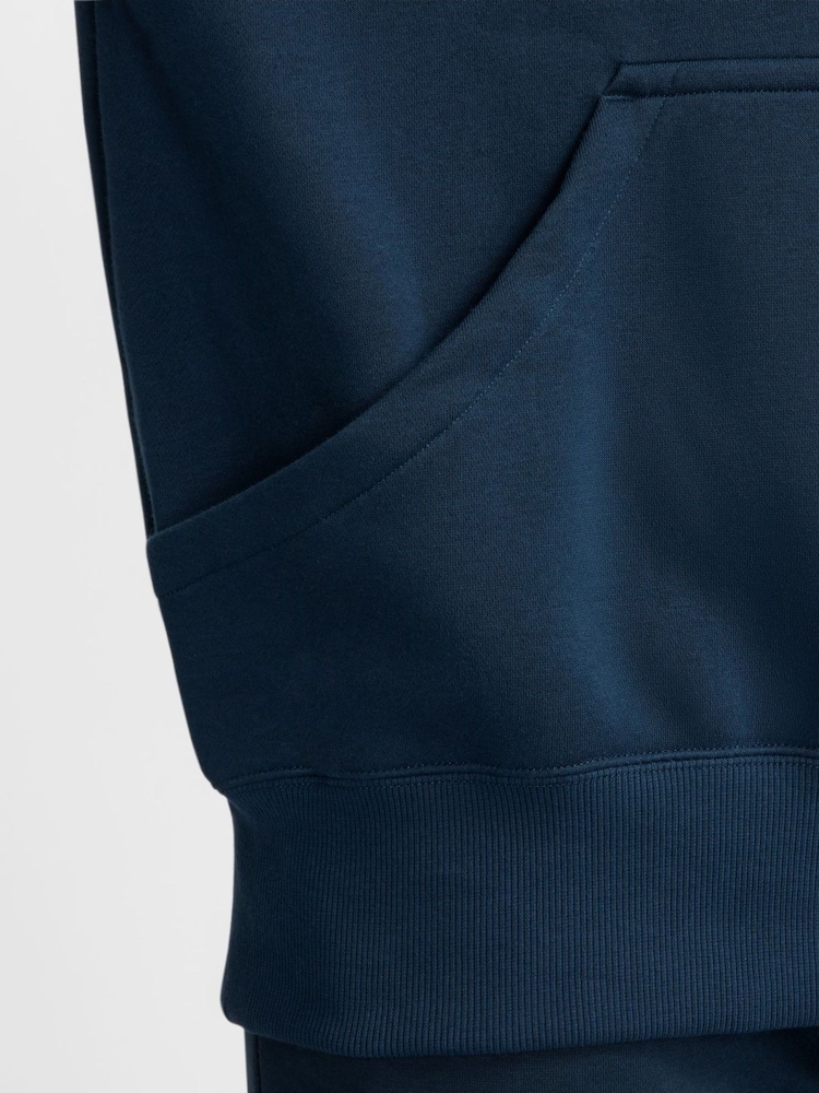 Nike Navy Oversized Sportswear Phoenix Fleece Mini Swoosh Pullover Hoodie - Image 8 of 9
