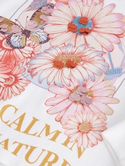 Ecru 100% Cotton Sequin Butterfly Long Sleeve T-Shirt (3-16yrs) - Image 7 of 7