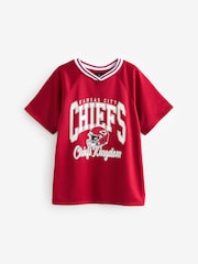 Red Kansas City Chiefs NFL American Football T-Shirt (3-16yrs) - Image 3 of 5