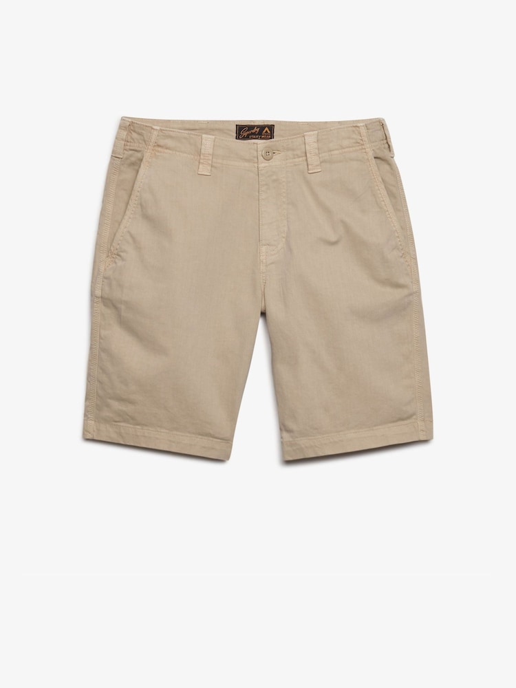 SUPERDRY Nude Utility Chino Shorts - Image 7 of 7