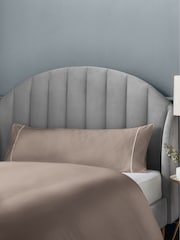 Mink Brown Large 300 Thread Count Collection Luxe 100% Cotton Bolster Pillowcase - Image 1 of 2