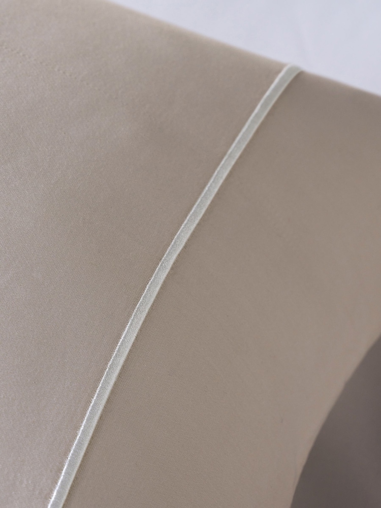 Mink Brown Large 300 Thread Count Collection Luxe 100% Cotton Bolster Pillowcase - Image 2 of 2