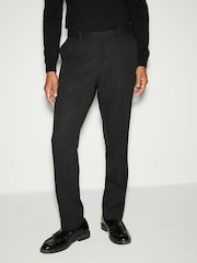 Black Tape Detail Textured Tuxedo Trousers - Image 1 of 7