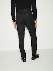 Black Tape Detail Textured Tuxedo Trousers - Image 3 of 7