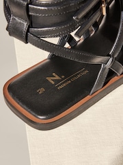Schwarz - Hochwertige Riemensandalen aus Leder - Bild 4 von 4