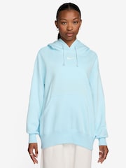 Синий - Nike спортивная одежда Phoenix Fleece Mini Swoosh Pullover худи - Изображение 1 из 3