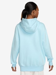 Синий - Nike спортивная одежда Phoenix Fleece Mini Swoosh Pullover худи - Изображение 2 из 3