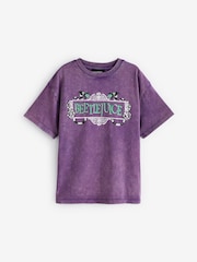 Purple Oversized Beetlejuice 100% Cotton T-Shirt (3-16yrs) - Image 4 of 6