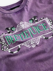 Purple Oversized Beetlejuice 100% Cotton T-Shirt (3-16yrs) - Image 6 of 6