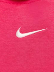 Nike Pink Sportswear Phoenix Fleece Oversized Mini Swoosh Pullover Hoodie - Image 10 of 10