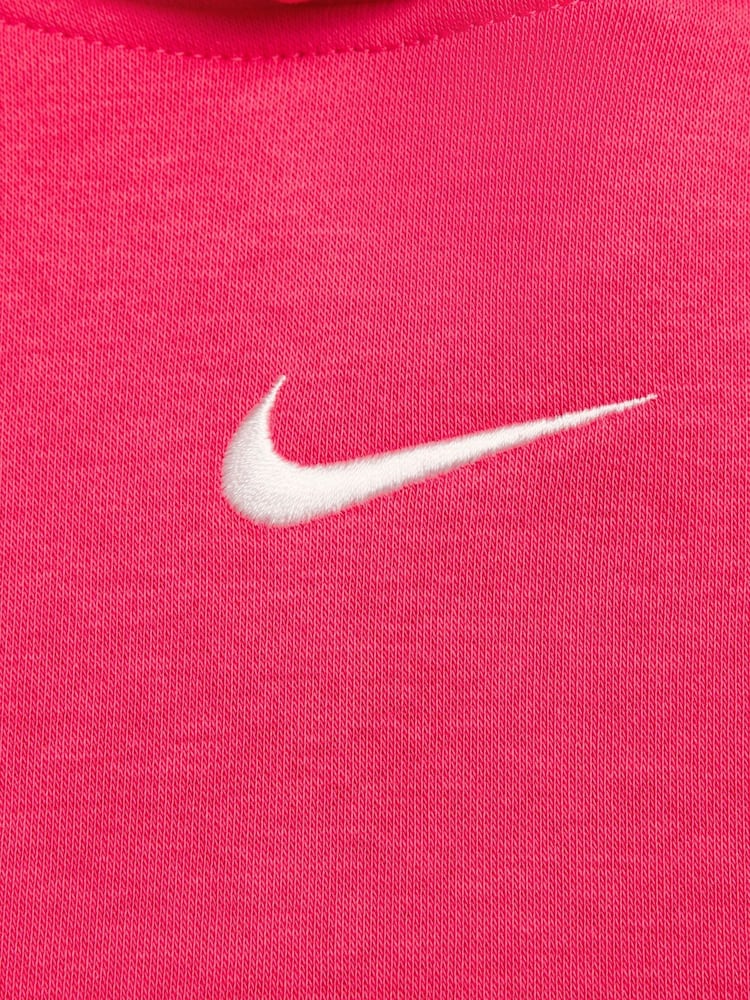 Nike Pink Sportswear Phoenix Fleece Oversized Mini Swoosh Pullover Hoodie - Image 10 of 10