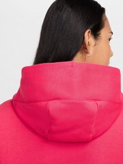 Nike Pink Sportswear Phoenix Fleece Oversized Mini Swoosh Pullover Hoodie - Image 6 of 10