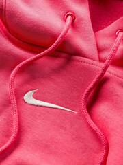 Nike Pink Sportswear Phoenix Fleece Oversized Mini Swoosh Pullover Hoodie - Image 8 of 10
