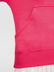 Nike Pink Sportswear Phoenix Fleece Oversized Mini Swoosh Pullover Hoodie - Image 9 of 10