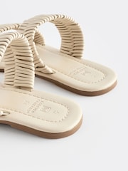 Cream Forever Comfort® Leather Weave Band Mule Sandals - Image 5 of 7
