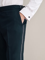Noir - Ajustable Signature Pantalon de smoking en laine texturée - Image 3 de 5