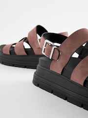 Pale Pink Standard/Wide Fit Gladiator Chunky Platform Sandals - Image 5 of 8