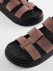 Pale Pink Standard/Wide Fit Gladiator Chunky Platform Sandals - Image 6 of 8
